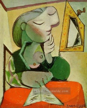 Porträt de femme Femme lisant 1936 kubistisch Ölgemälde